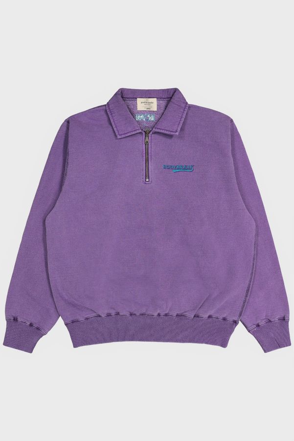 Slide View: 2: Good For Sunday BodyBreak Retro Quarter Zip Sweatshirt