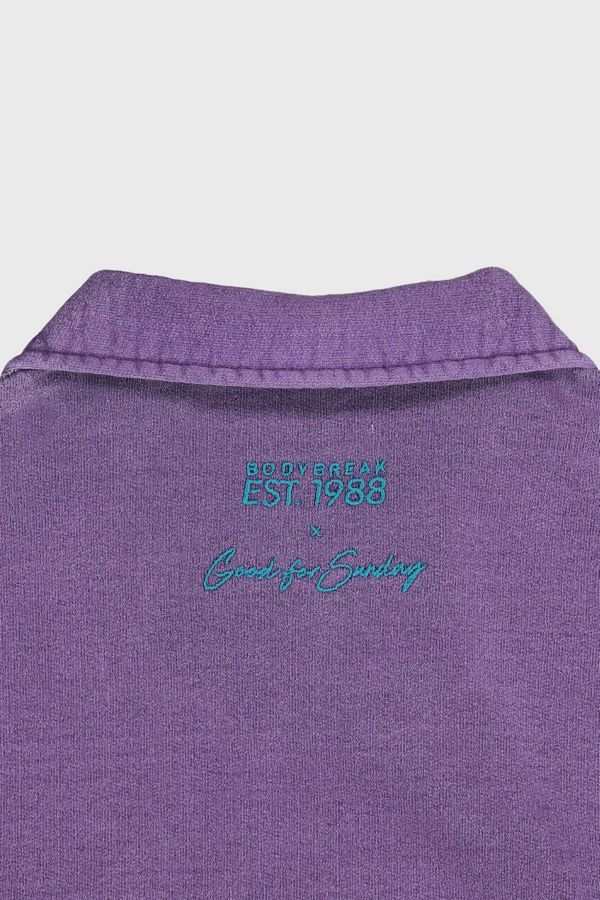 Slide View: 4: Good For Sunday BodyBreak Retro Quarter Zip Sweatshirt