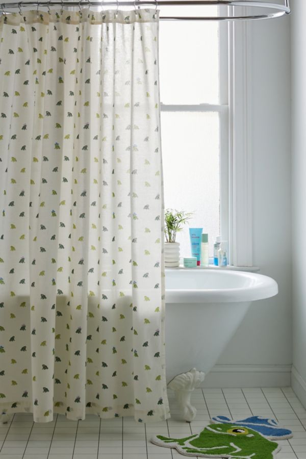 Slide View: 1: Cowboy Frog Patterned Shower Curtain