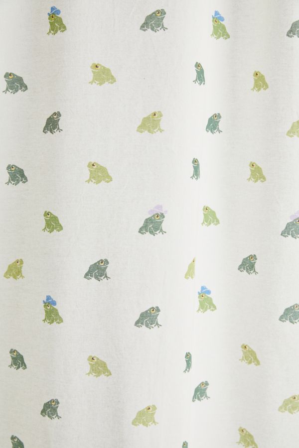 Slide View: 3: Cowboy Frog Patterned Shower Curtain