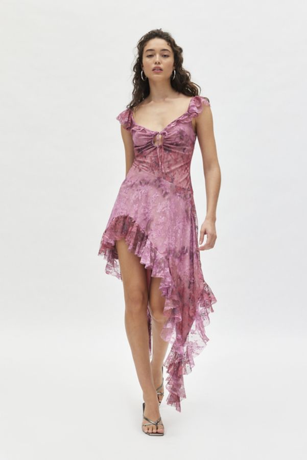 Slide View: 6: UO Hyacinth Lace Spliced Midi Dress