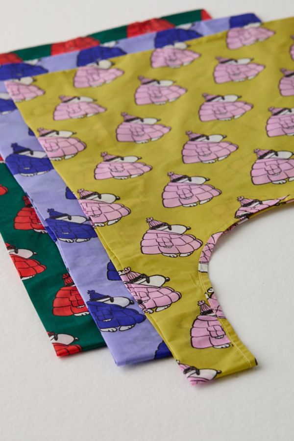 Slide View: 2: BAGGU X Peanuts Standard Printed Reusable Tote Bag - Set Of 3