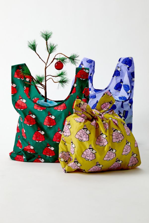 Slide View: 5: BAGGU X Peanuts Standard Printed Reusable Tote Bag - Set Of 3