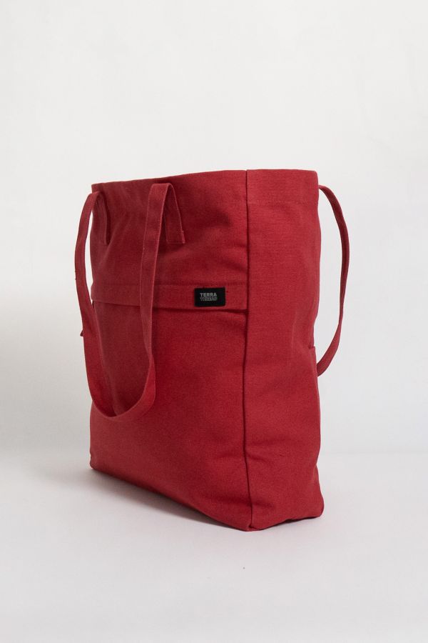 Slide View: 2: Terra Thread Organic Cotton Multi Pocket Canvas Tote