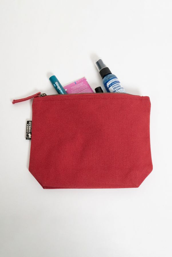 Slide View: 3: Terra Thread Organic Cotton Canvas Zippered Pouch