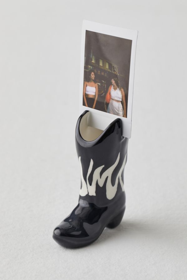 Slide View: 1: Cowboy Boot Photo Stand