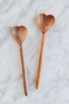 Thumbnail View 1: Roan Iris Wild Olive Wood Heart Spoon Set