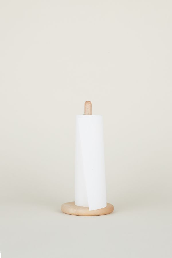 Slide View: 1: Hawkins New York Simple Maple Wood Paper Towel Holder