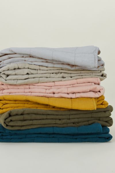 Hawkins New York Simple Washed Linen Quilt