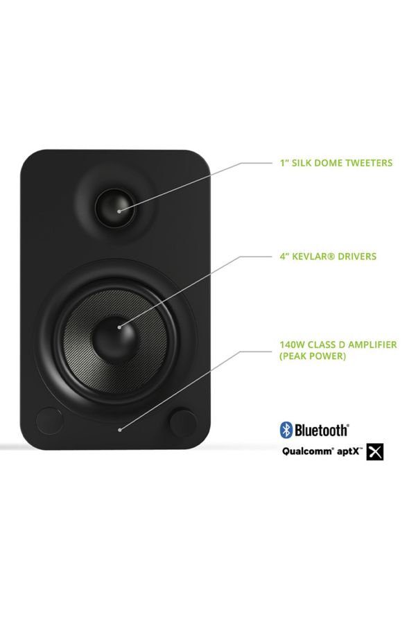 Slide View: 3: Kanto YU4 Powered Bluetooth Bookshelf Speakers - Pair