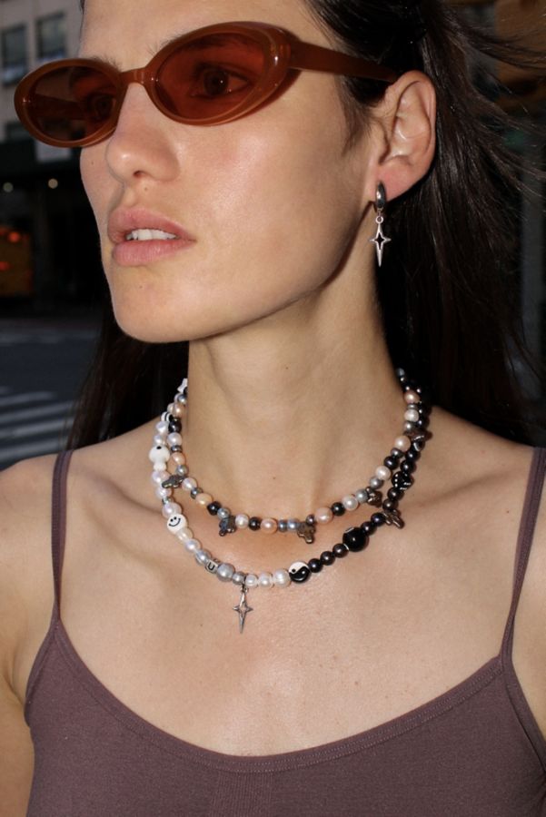 Slide View: 1: Velvet Luna Coffee n’ Cream Beaded Pearl Necklace