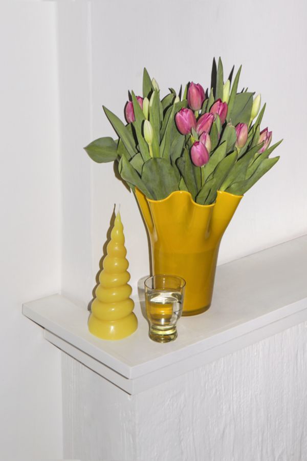 Slide View: 1: MMANN Candles Swirl Next Door Cone Candle