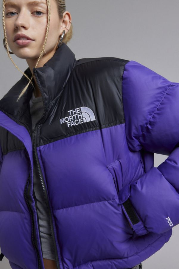 Slide View: 2: The North Face Nuptse Cropped Puffer Jacket