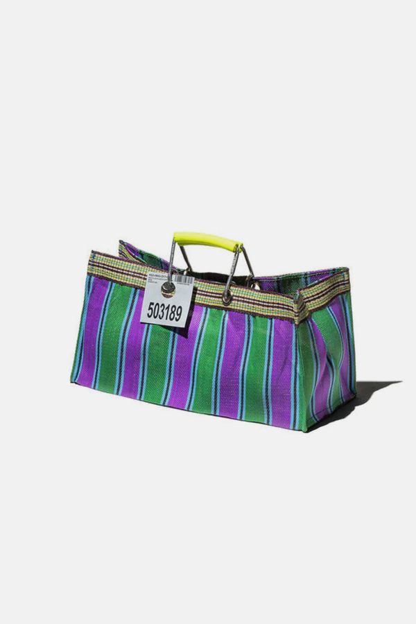 Slide View: 5: Puebco Wide Recycled Plastic Stripe Bag