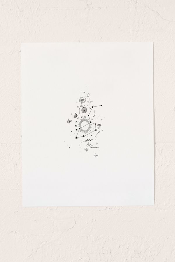 Slide View: 1: Bailey Drinkwater Leo Zodiac Art Print