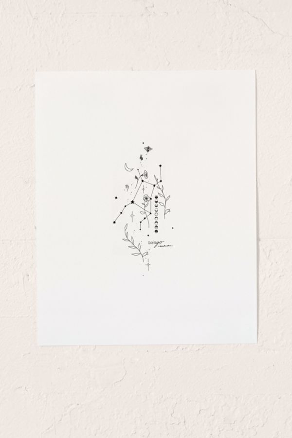 Slide View: 1: Bailey Drinkwater Virgo Zodiac Art Print