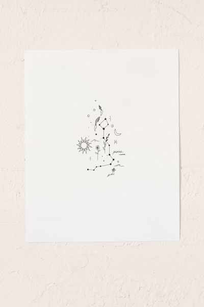 Bailey Drinkwater Pisces Zodiac Art Print