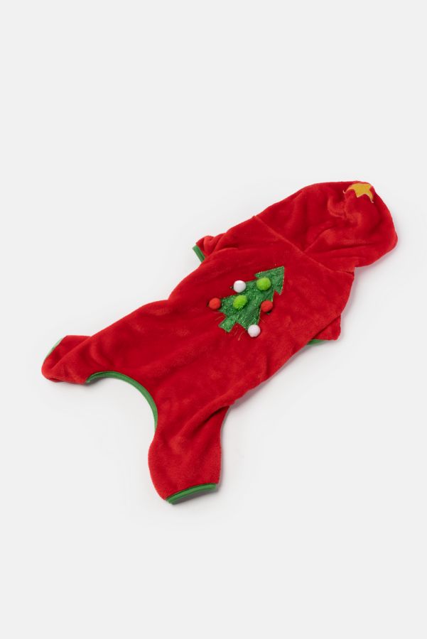 Slide View: 2: Silver Paw Holiday Tree Dog PJs