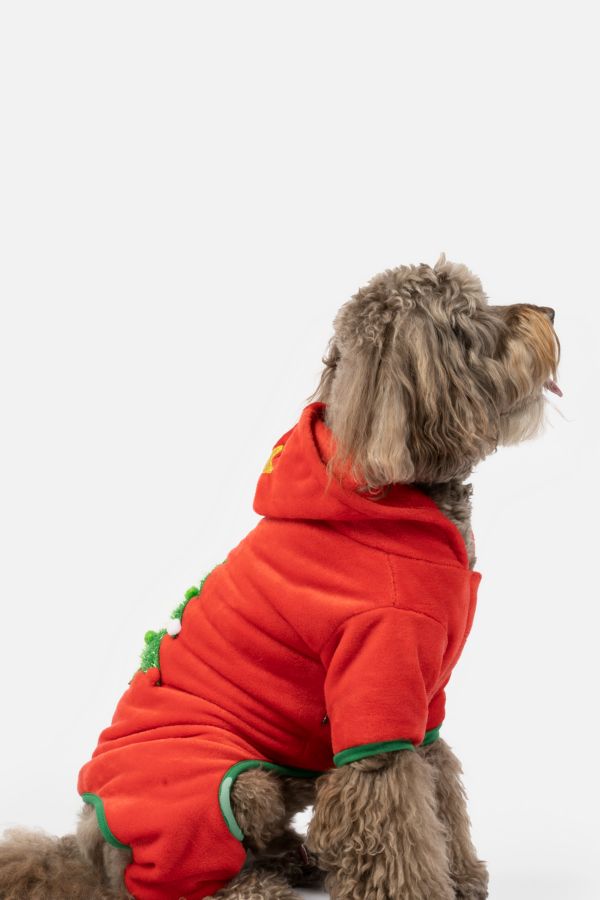 Slide View: 5: Silver Paw Holiday Tree Dog PJs