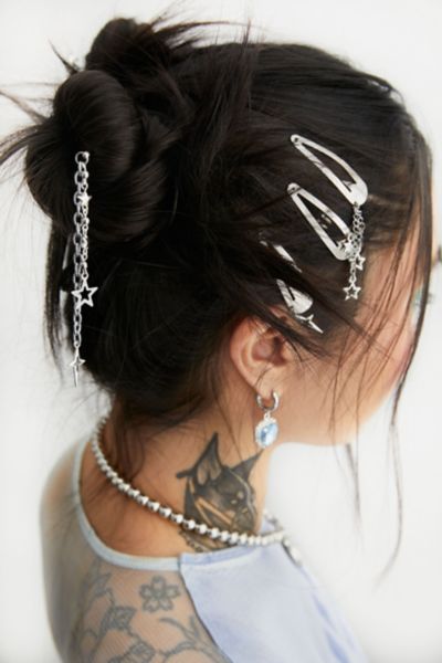 Velvet Luna Star Charms Snap Hair Clips - Set of 3