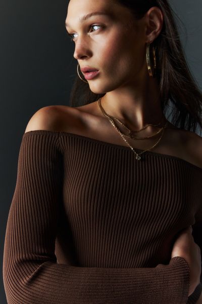 Silence + Noise Berlin Off-The-Shoulder Sweater