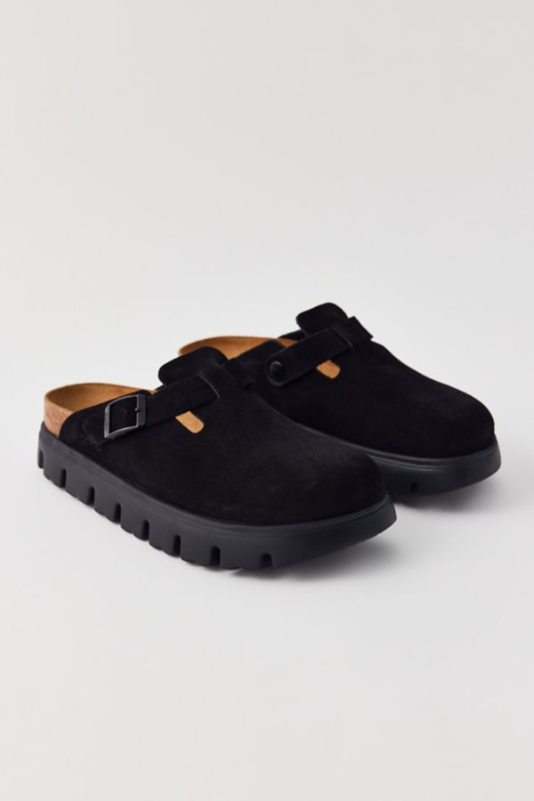 Slide View: 3: Birkenstock Papillio Boston Chunky Suede Clog