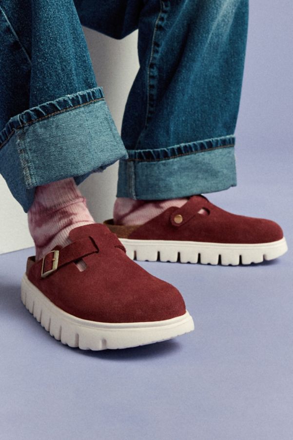 Slide View: 2: Birkenstock Papillio Boston Chunky Suede Clog