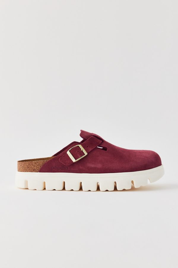 Slide View: 3: Birkenstock Papillio Boston Chunky Suede Clog