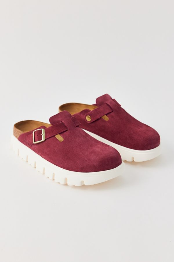 Slide View: 4: Birkenstock Papillio Boston Chunky Suede Clog