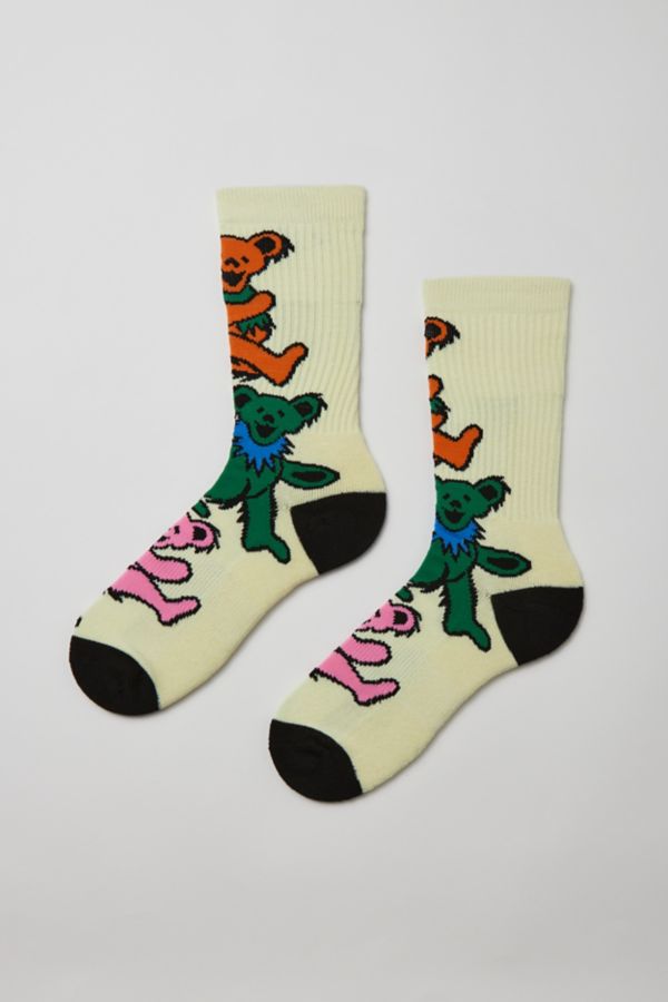 Slide View: 2: Grateful Dead Dancing Bear Crew Sock