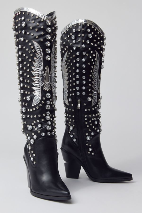 Slide View: 6: Azalea Wang Upbeat Rhinestone Cowboy Boot