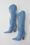 Thumbnail View 4: Azalea Wang Metallic Upbeat Rhinestone Cowboy Boot