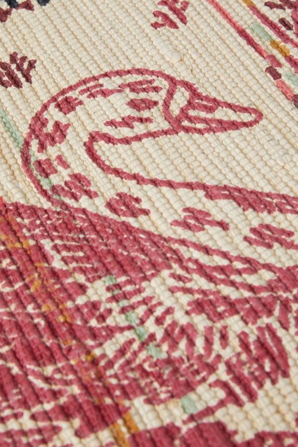 Slide View: 2: Georgia Swan Screen Printed Rag Rug