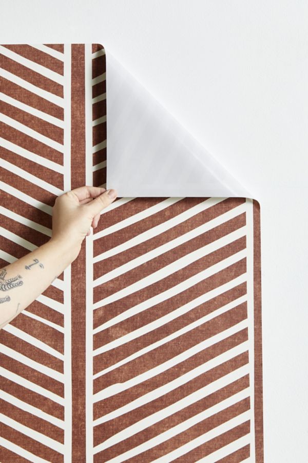 Slide View: 3: Little Arrow Design Co Chevron On Brandywine Removable Wallpaper