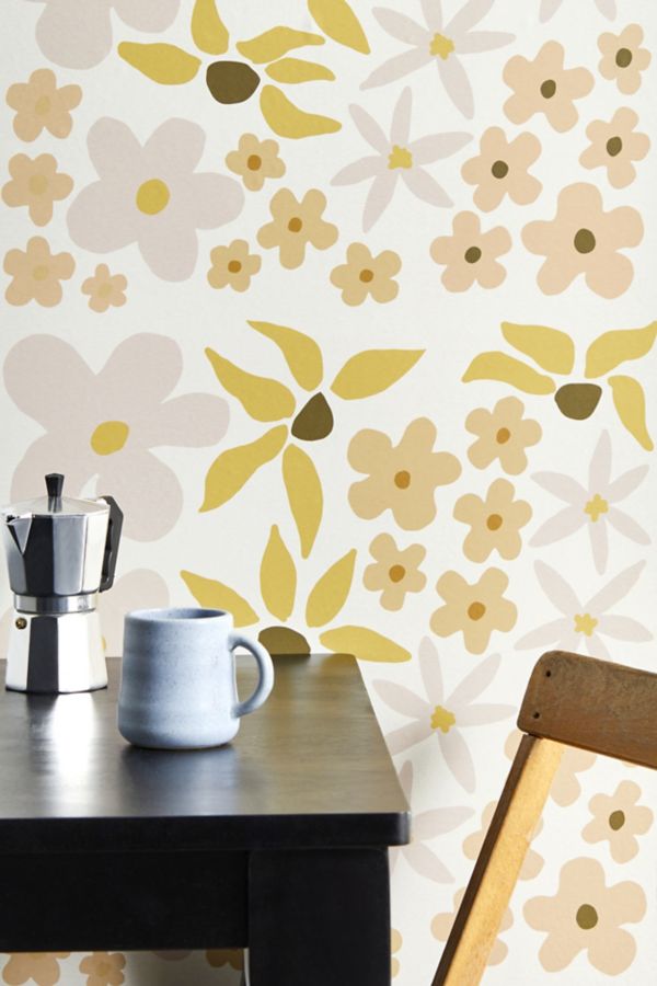 Slide View: 1: Urban Wild Studio Black Coffee Morning Tan Removable Wallpaper