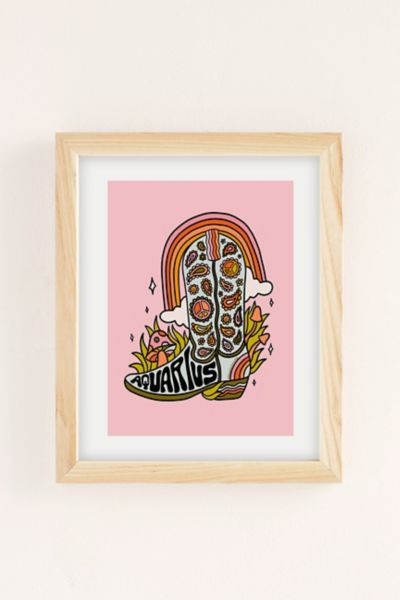 Doodle By Meg Aquarius Cowboy Boots Art Print