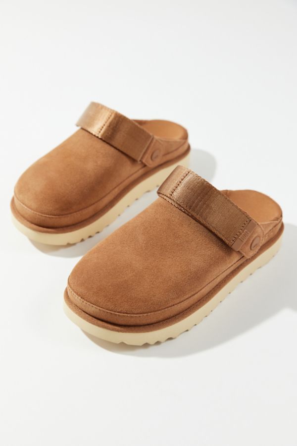 Slide View: 1: Sabot en Suède UGG Goldenstar pour Femme