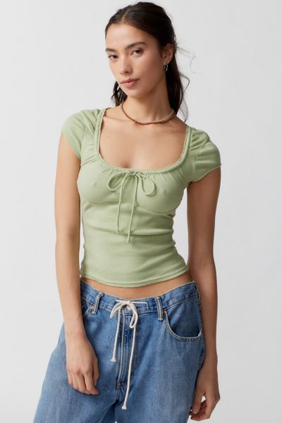 UO Sylvia Lace Cropped Tank Top