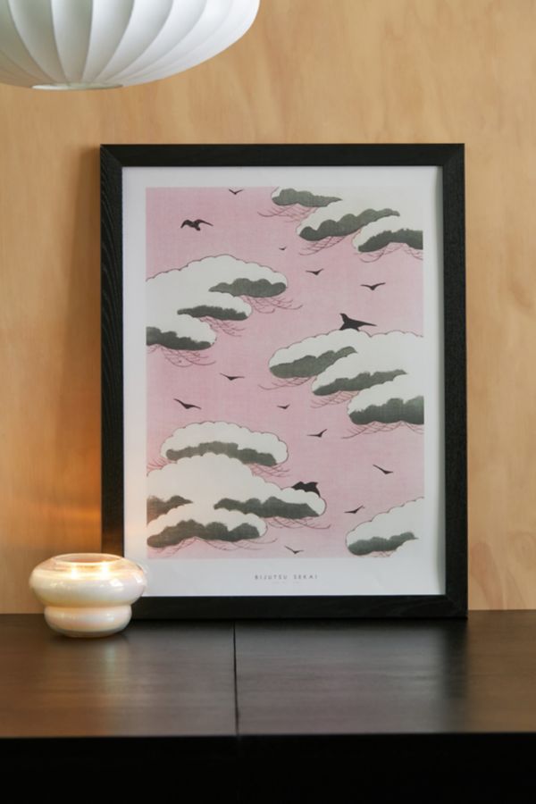 Slide View: 1: PSTR Studio Bijutsu Sekai Pink Sky Frameless Art Print