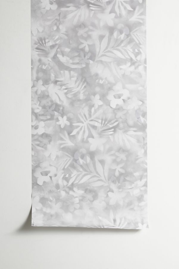 Slide View: 2: UO Home July Hibiscus Airbrush Tropical Removable Wallpaper