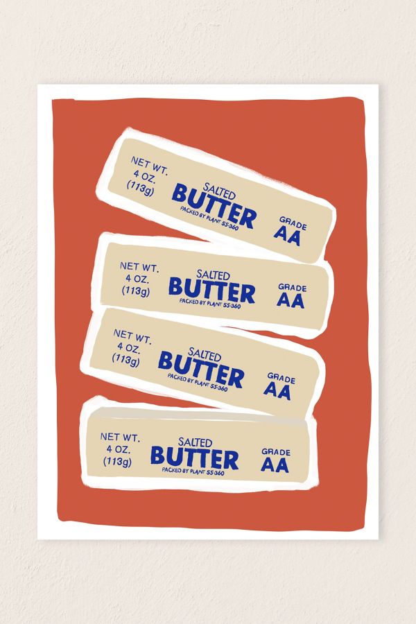 Slide View: 1: hiabbyhi Salted Butter Art Print