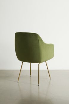 Slide View: 4: Merritt Velvet Dining Chair