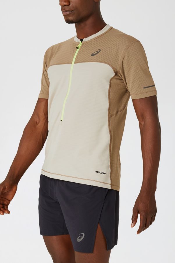 Slide View: 4: ASICS  Fujitrail Performance Zip Up T Shirt