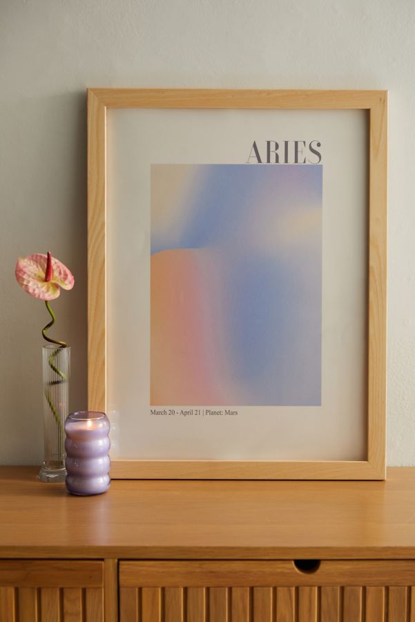 Slide View: 1: Emanuela Carratoni Aries Zodiac Sign Gradient Art Print