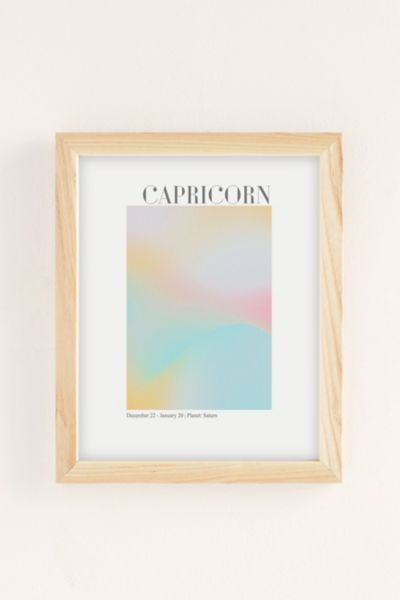 Emanuela Carratoni Capricorn Zodiac Sign Gradient Art Print