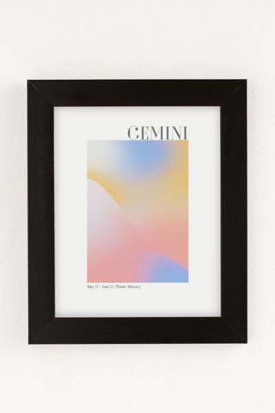 Emanuela Carratoni Gemini Zodiac Sign Gradient Art Print