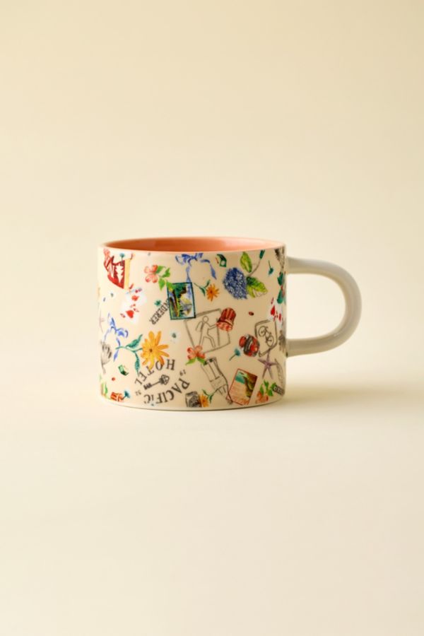 Slide View: 1: Hidden Icon Peekaboo Ceramic Mug