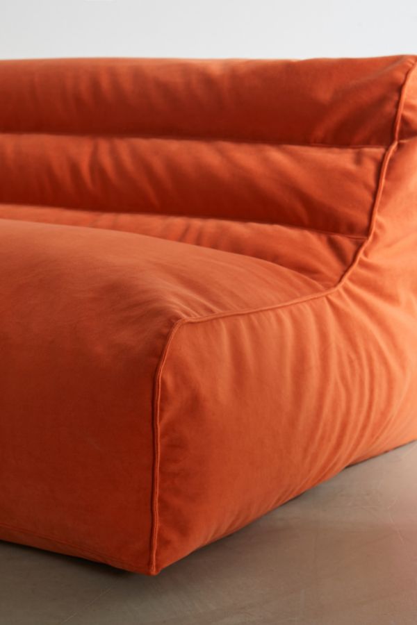 Slide View: 5: Dylan Velvet Bean Bag Sofa