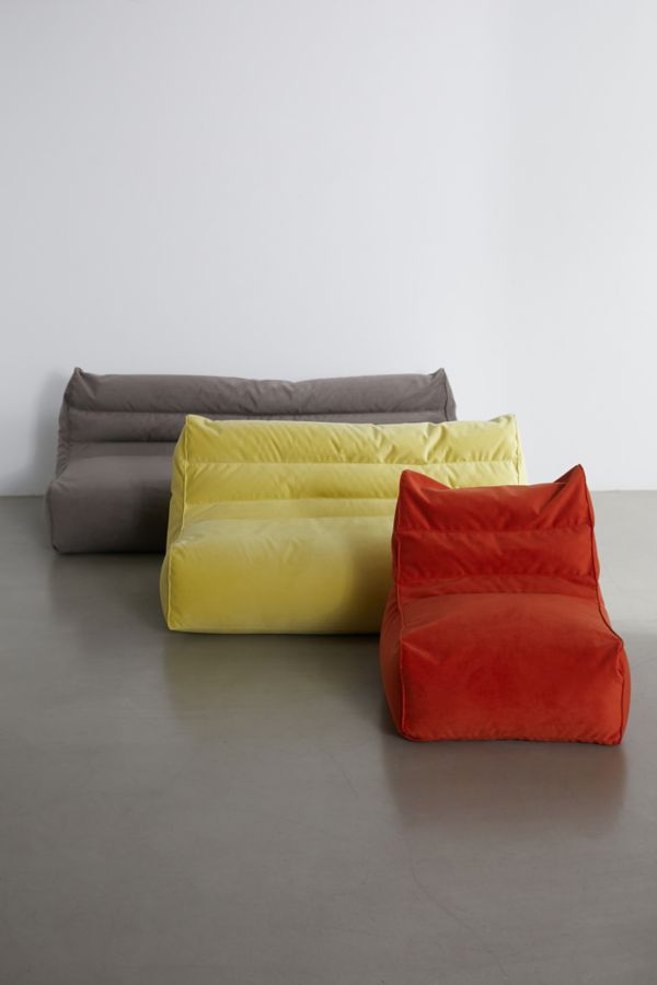 Slide View: 6: Dylan Velvet Bean Bag Sofa