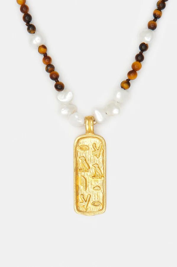 Slide View: 3: Deux Lions Jewelry Ula Tiger Eye Necklace